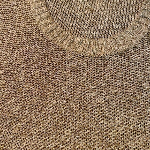 #510 ALICE + OLIVIA Linen Metallic Blend Loose Fit Sweater - Picture 11 of 12